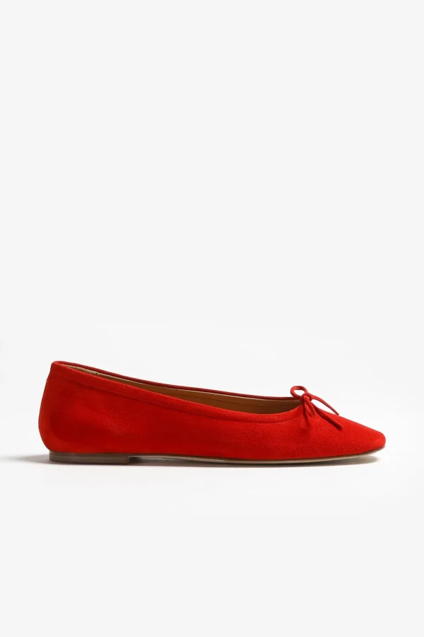 aeyde Loafer & Ballerinas<Ballerinas Delfina Suede in Rot