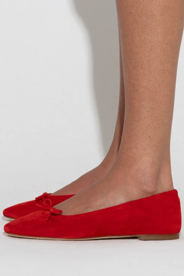 aeyde Loafer & Ballerinas<Ballerinas Delfina Suede in Rot