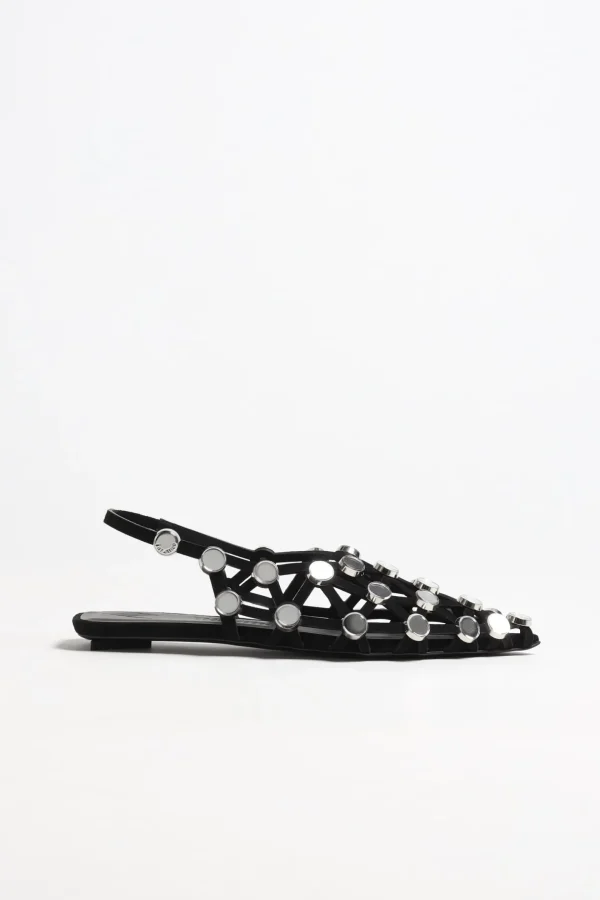 The Attico Loafer & Ballerinas<Ballerinas Grid in Schwarz