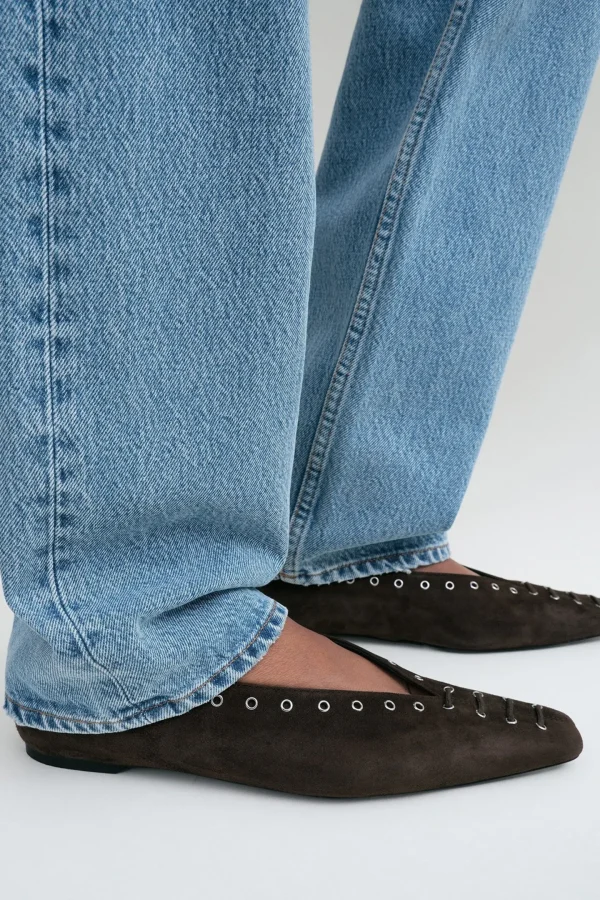 Toteme Loafer & Ballerinas<Ballerinas Lace-Up in Pepper