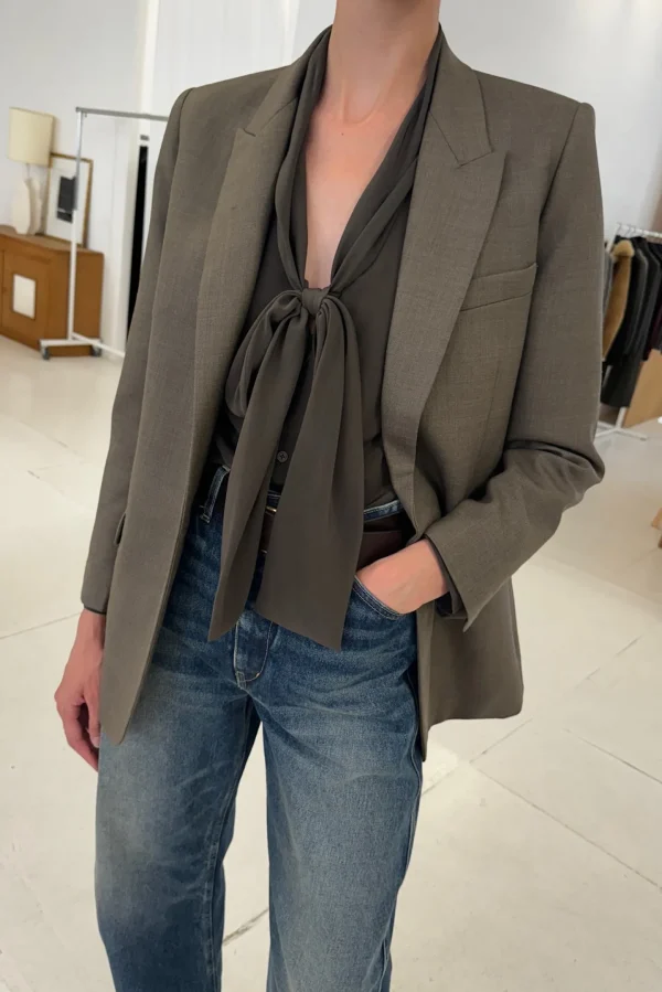 Nili Lotan Blazer<Blazer Diane in Taupe Grey