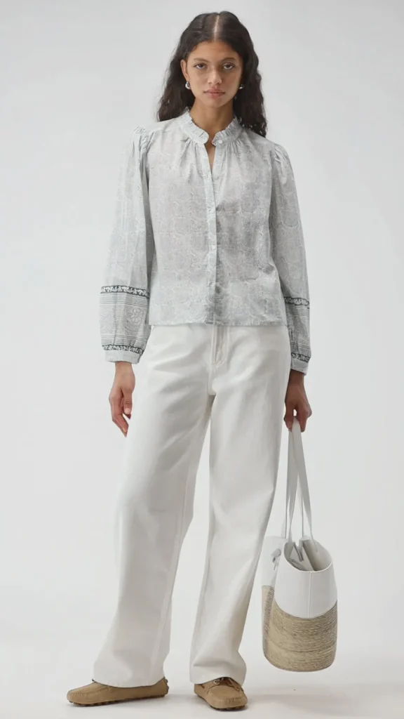 Ladneri Blusen & Tops<Bluse Arles in Blau/Weiß