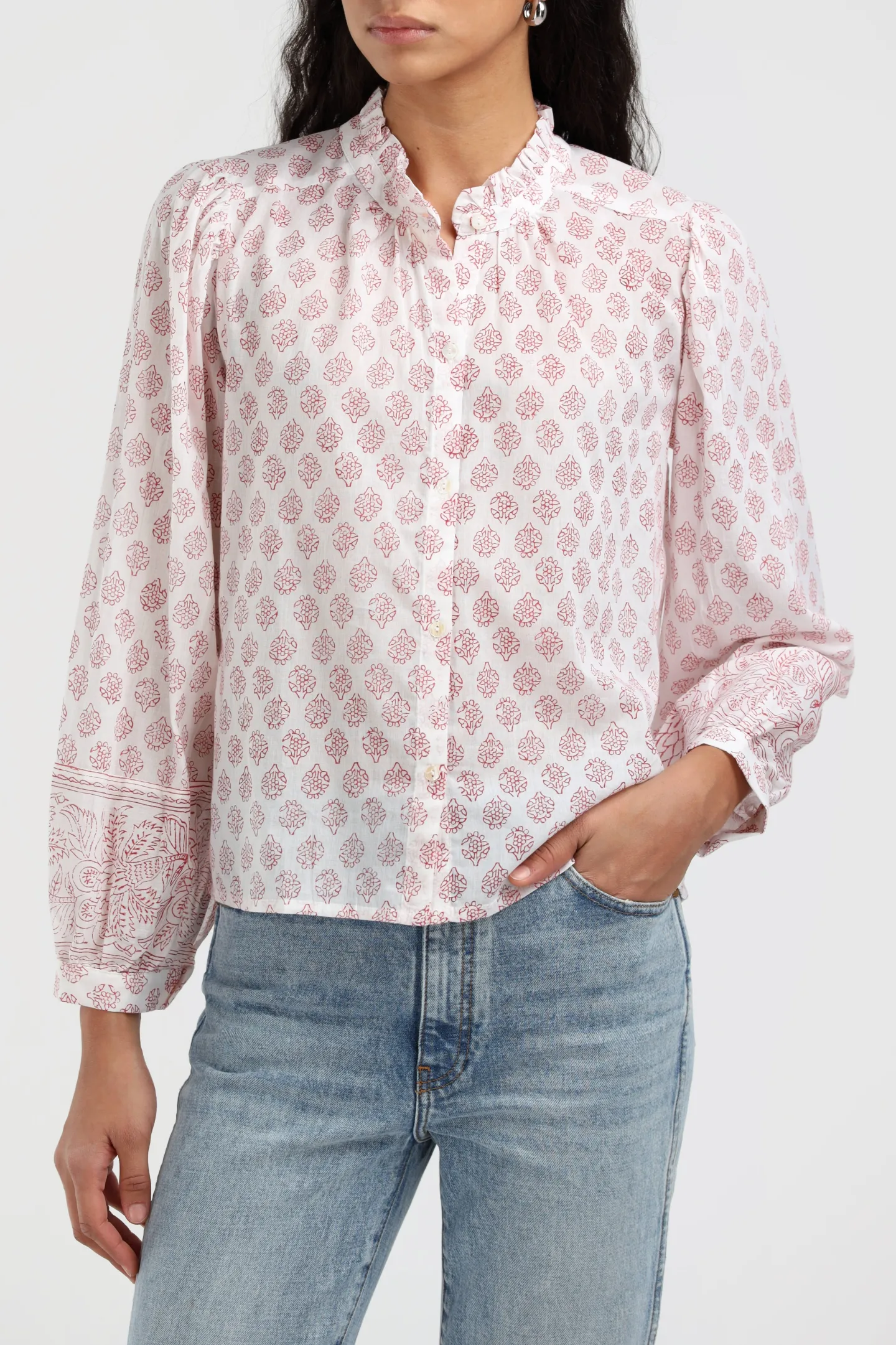 bluse_arles_in_rotwei_3.webp Ladneri Blusen & Tops<Bluse Arles in Rot/Weiß
