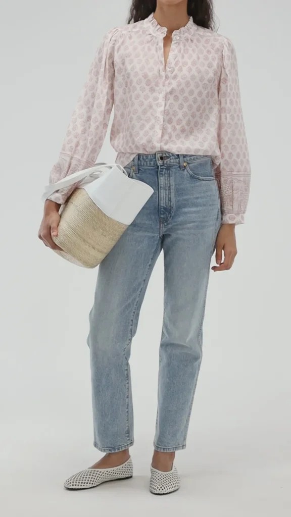 Ladneri Blusen & Tops<Bluse Arles in Rot/Weiß