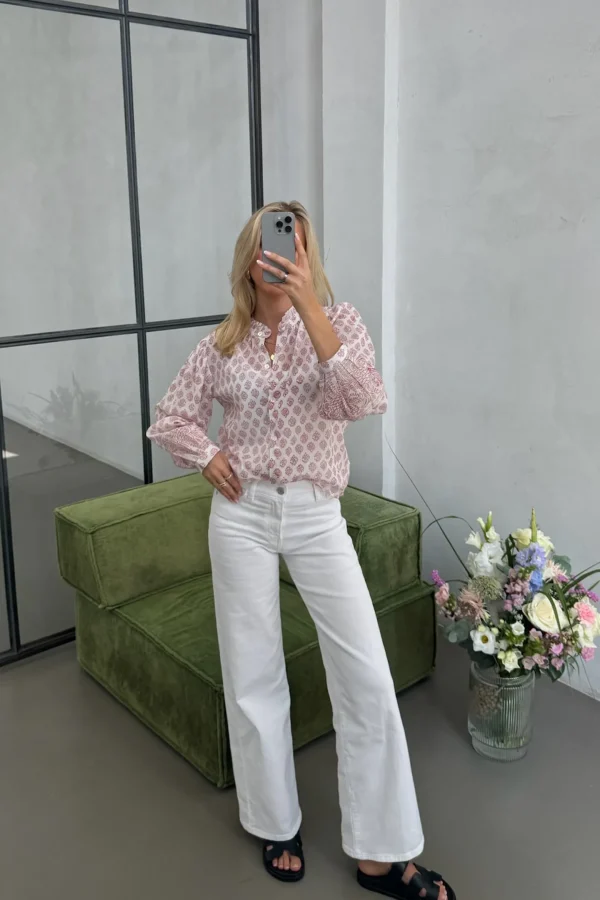 Ladneri Blusen & Tops<Bluse Arles in Rot/Weiß