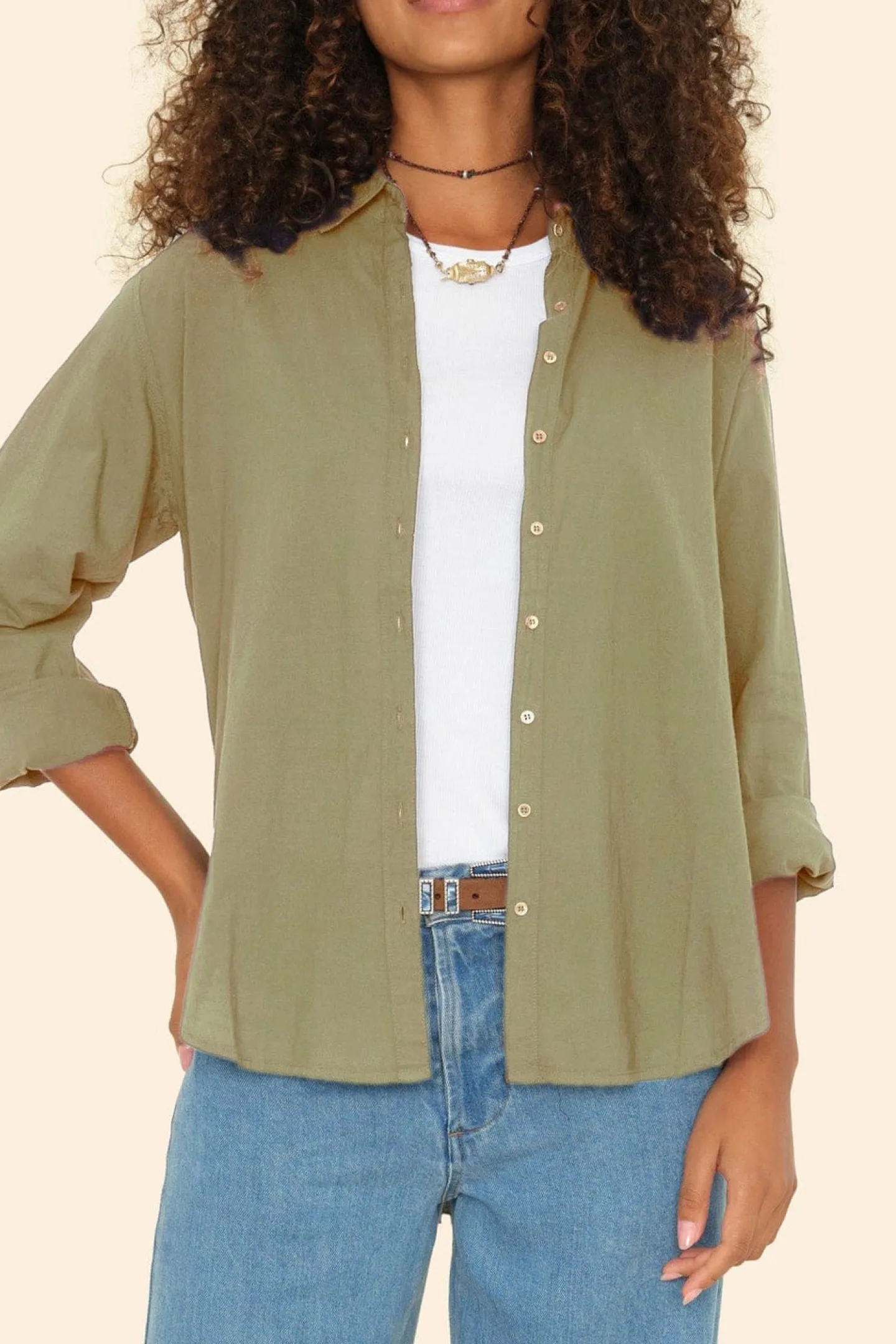 bluse_beau_in_dark_seagra_2.webp Xírena Blusen & Tops<Bluse Beau in Dark Seagrass