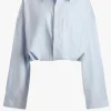 R13 Blusen & Tops<Bluse Crossover in Eon Light Blue