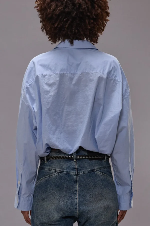 R13 Blusen & Tops<Bluse Crossover in Eon Light Blue