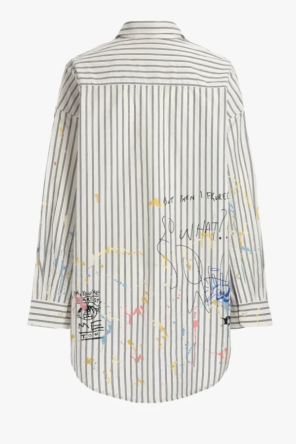R13 Blusen & Tops<Bluse Drop Neck in Navy Stripe