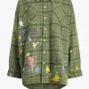 R13 Blusen & Tops<Bluse Drop Neck in Plaid Paint