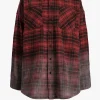 R13 Blusen & Tops<Bluse Drop Neck Workshirt in Red Dip Dye