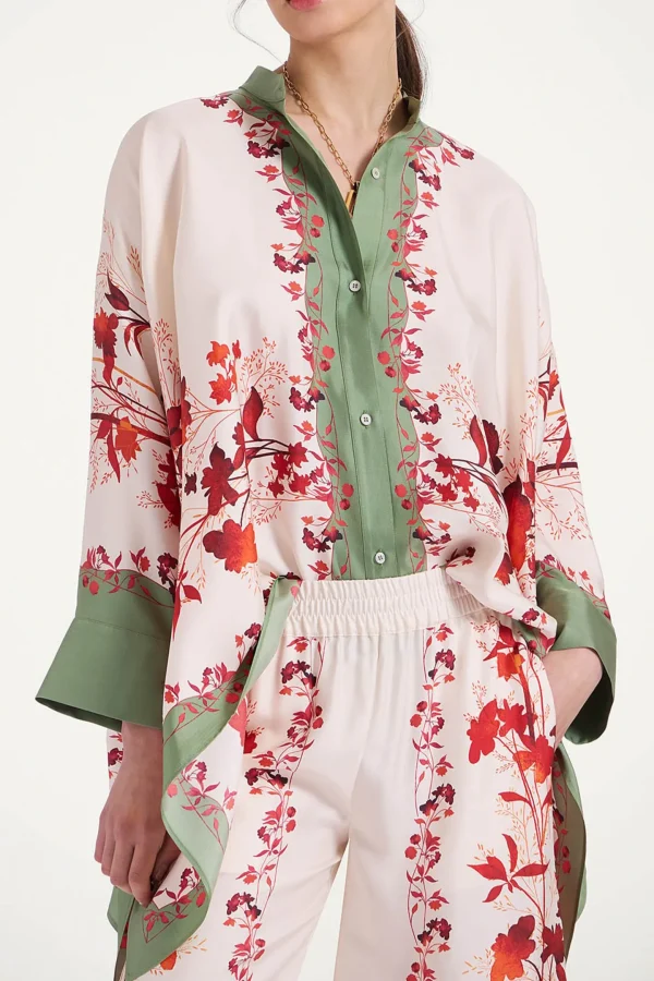 La Double J Blusen & Tops<Bluse Foulard in Camouflage Green
