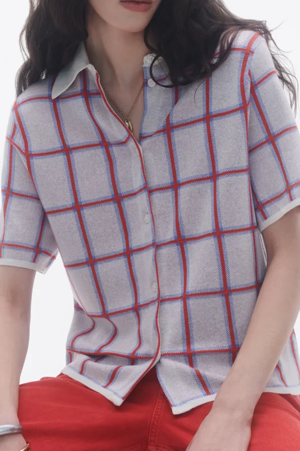 Guest in Residence Blusen & Tops<Bluse Picnic Plaid in Cream