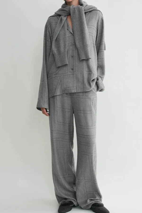 Toteme Blusen & Tops<Bluse PJ Flannel in Smoke Melange
