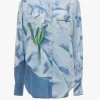 Victoria Beckham Blusen & Tops<Bluse Pyjama in Flowers Ice Blue