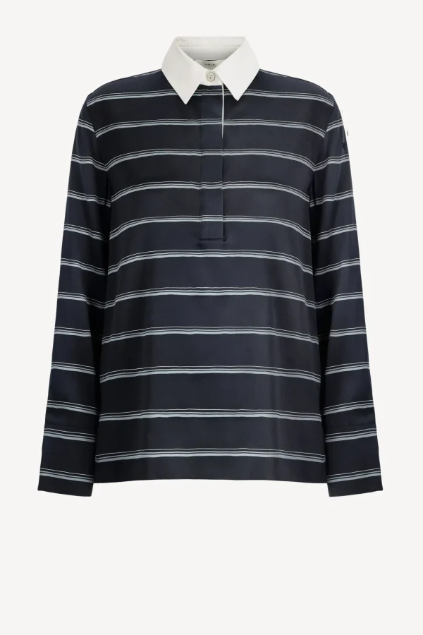 Vince Blusen & Tops<Bluse Rugby Stripe in Coastal Blue/Sandshell