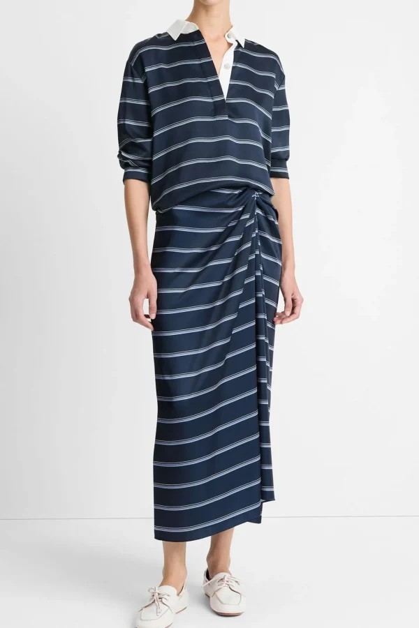 Vince Blusen & Tops<Bluse Rugby Stripe in Coastal Blue/Sandshell