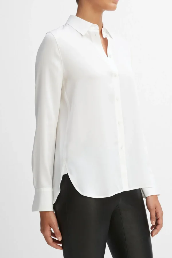 Vince Blusen & Tops<Bluse Slim Fitted in Off White