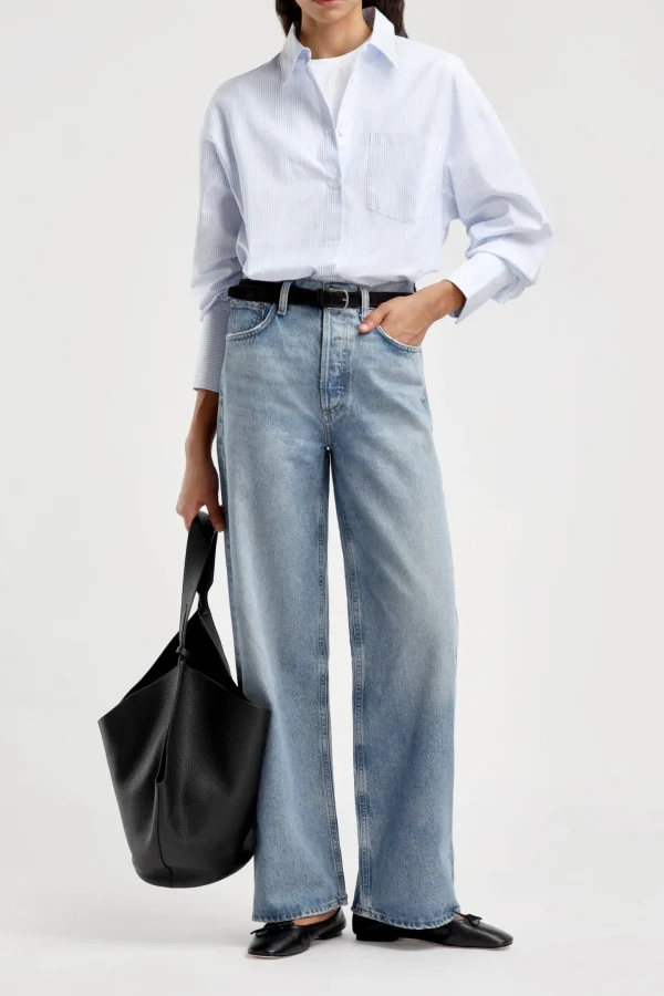 Ladneri Blusen & Tops<Bluse St. Germain Oxford in Blau/Weiß