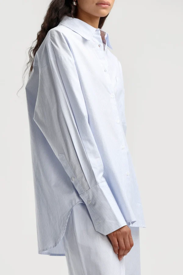 Ladneri Blusen & Tops<Bluse St. Germain Oxford in Blau/Weiß