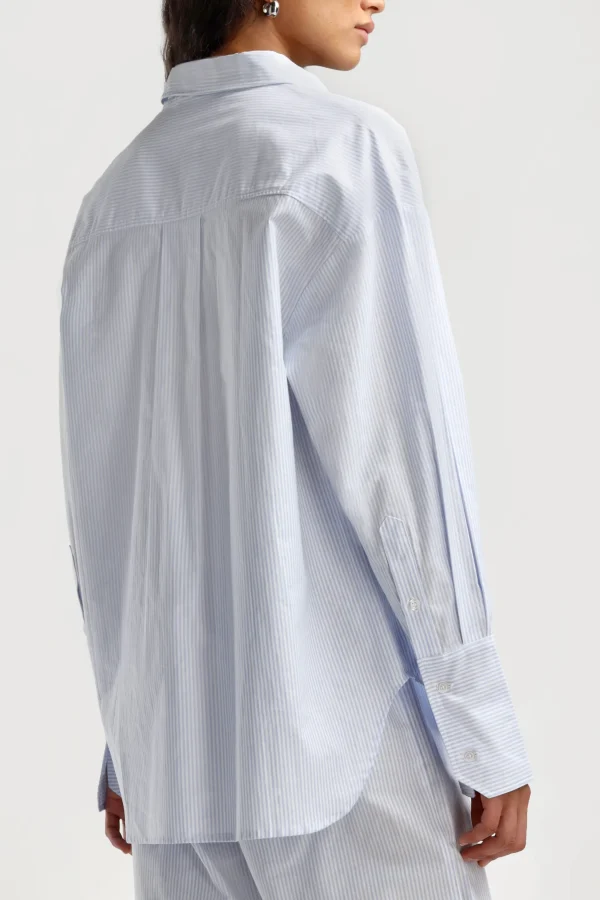 Ladneri Blusen & Tops<Bluse St. Germain Oxford in Blau/Weiß