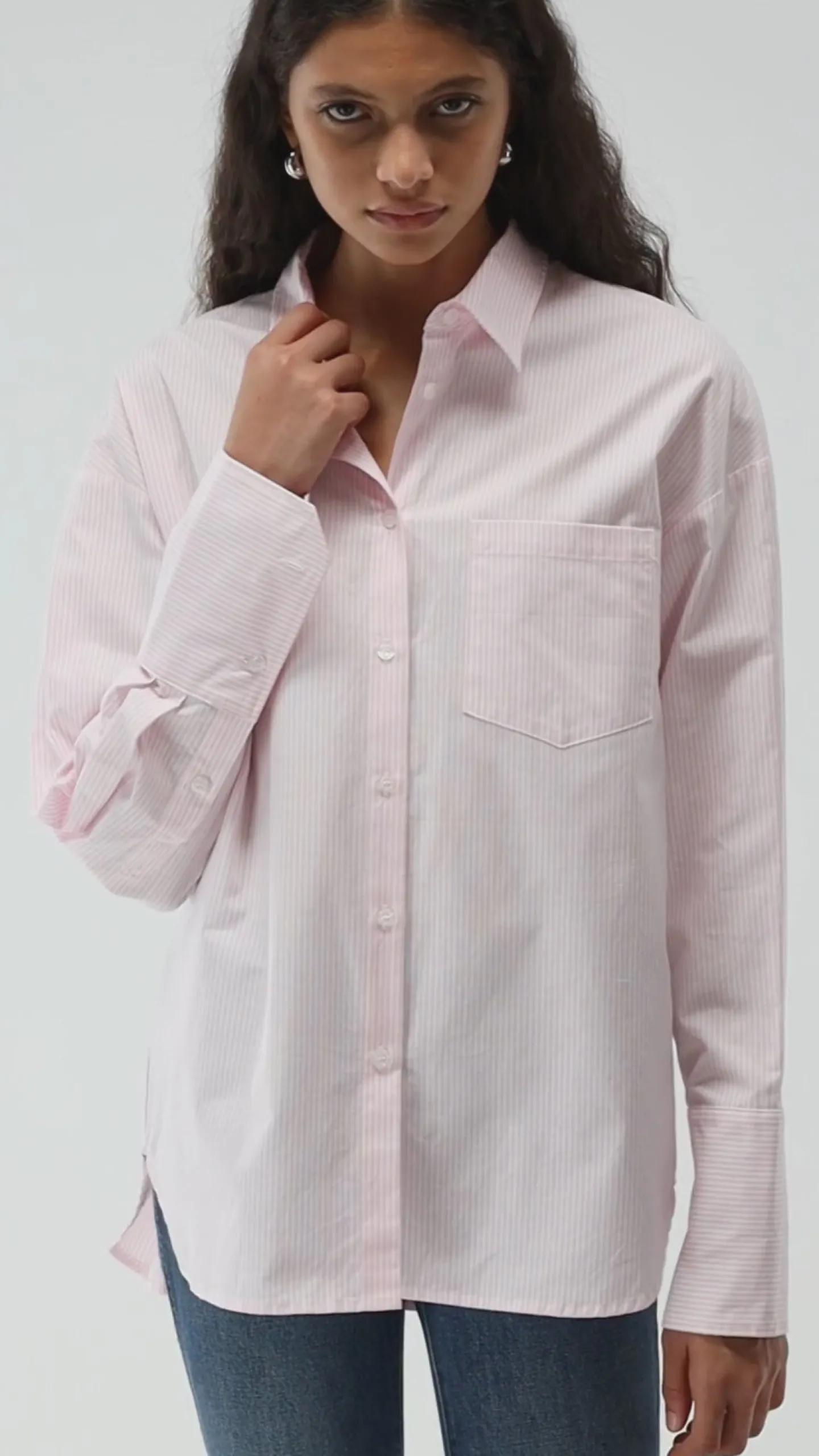 bluse_st_germain_oxford_i_5-1.webp Ladneri Blusen & Tops<Bluse St. Germain Oxford in Rose/Weiß