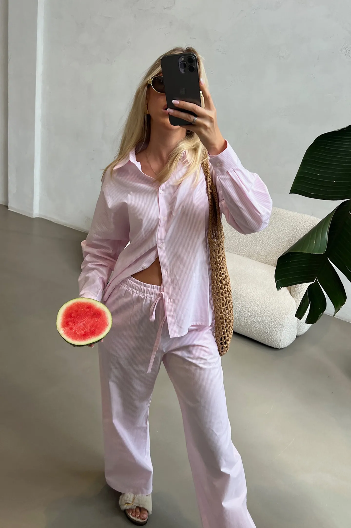 bluse_st_germain_oxford_i_6.webp Ladneri Blusen & Tops<Bluse St. Germain Oxford in Rose/Weiß