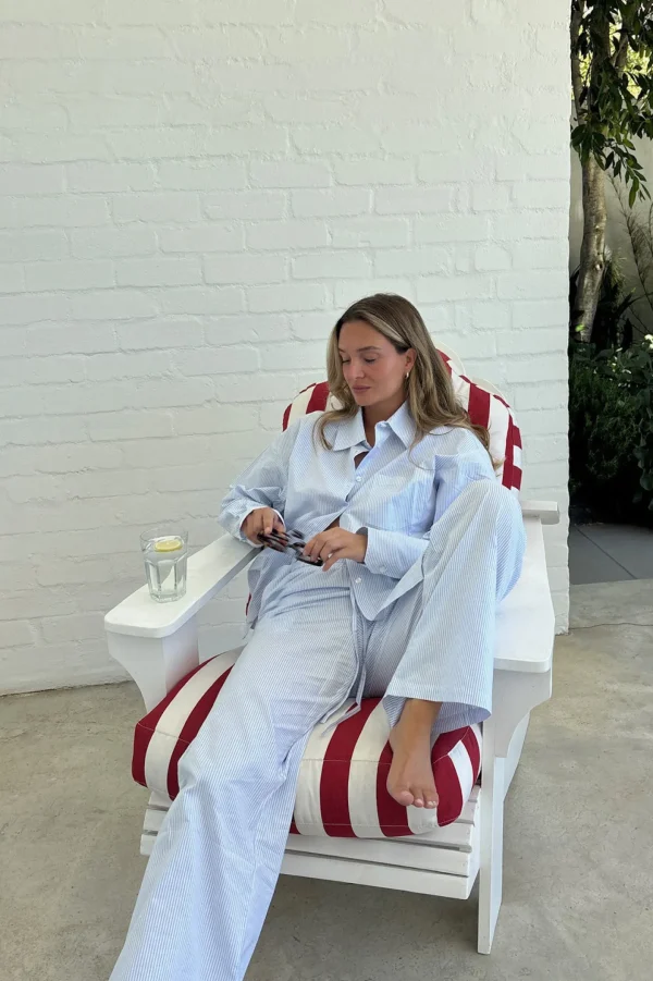 Ladneri Blusen & Tops<Bluse St. Germain Oxford in Blau/Weiß