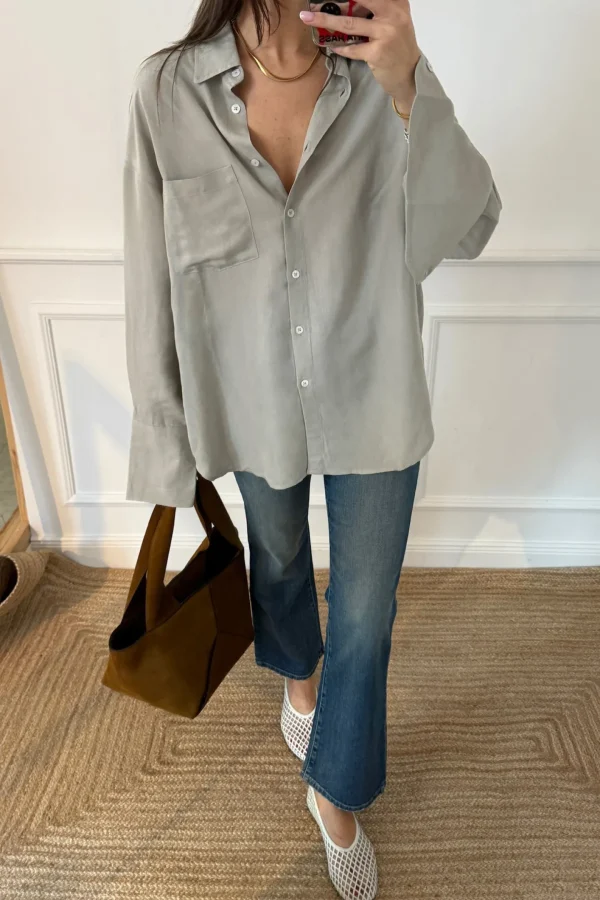 Ladneri Blusen & Tops<Bluse St. Germain Soft Linen in Sage
