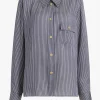 Khaite Blusen & Tops<Bluse Yatty in Navy/Weiß