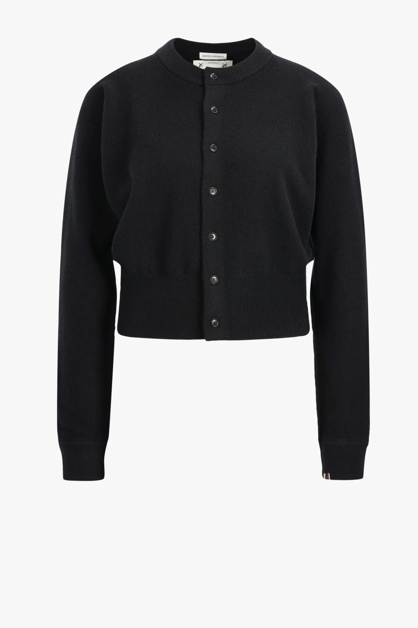 cadigan_blouson_n__in_rav_0.webp Extreme Cashmere Strickjacken<Cadigan Blouson N° 257 in Raven