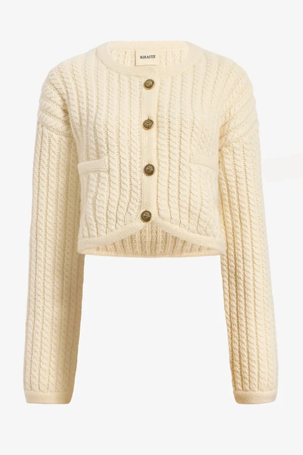 Khaite Strickjacken<Cardigan Balser in Cream