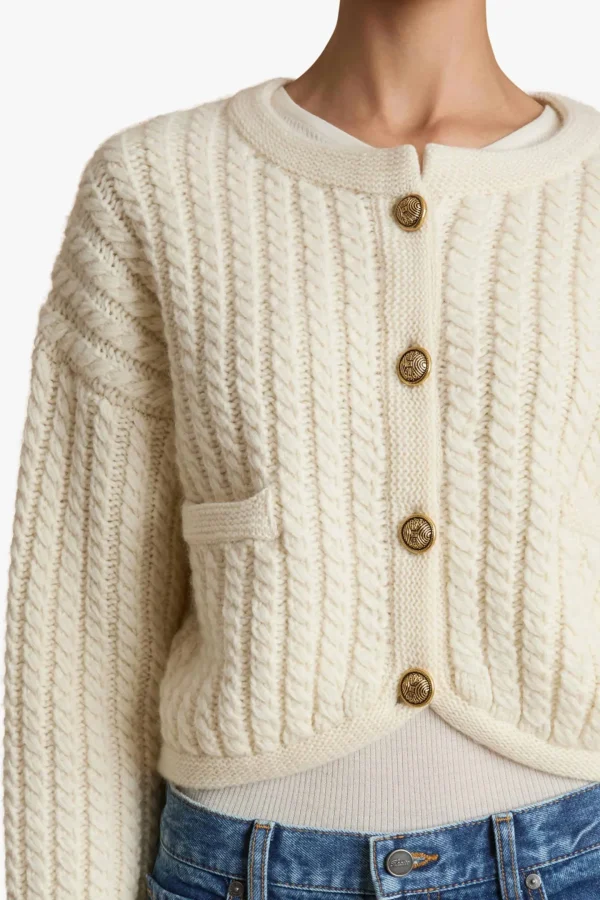 Khaite Strickjacken<Cardigan Balser in Cream