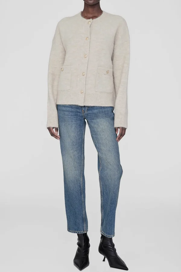 Anine Bing Strickjacken<Cardigan Bobbie in Light Oat