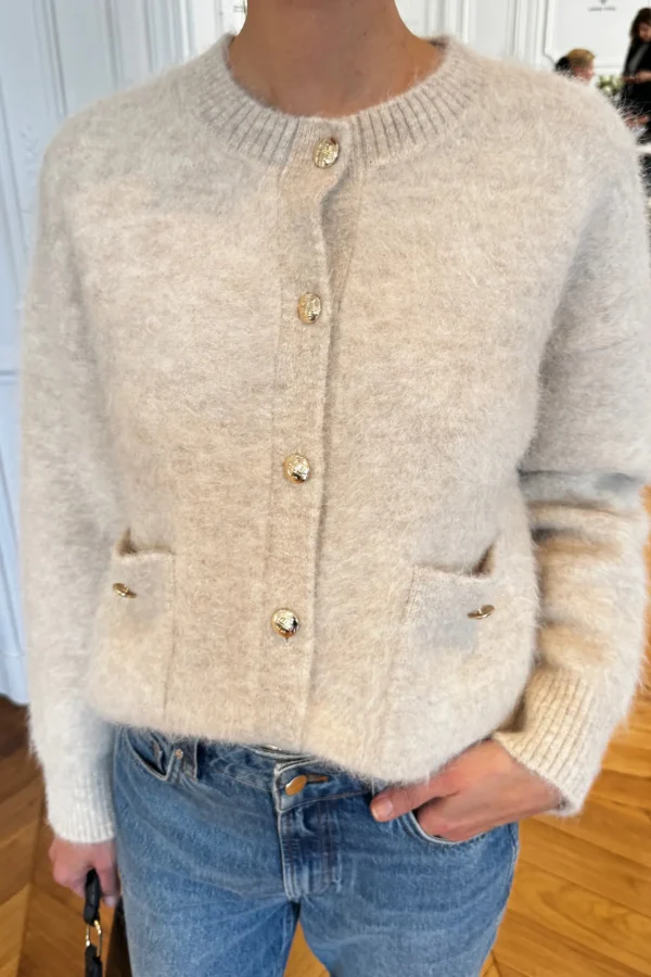 Anine Bing Strickjacken<Cardigan Bobbie in Light Oat