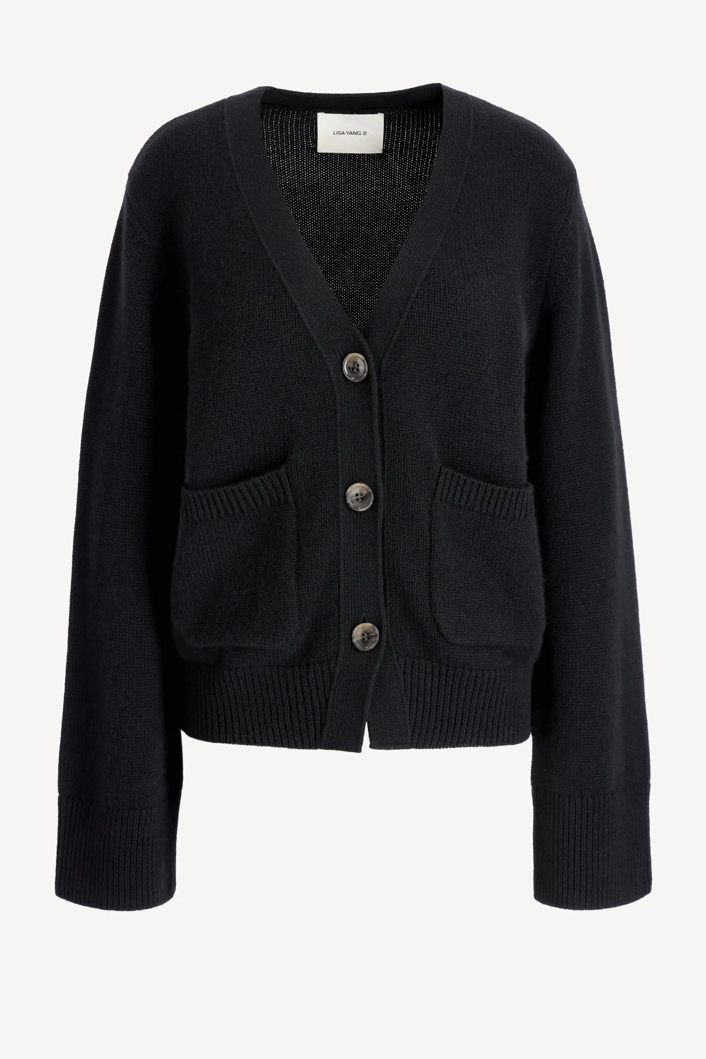 cardigan_danni_in_schwarz_0.webp Lisa Yang Strickjacken<Cardigan Danni in Schwarz
