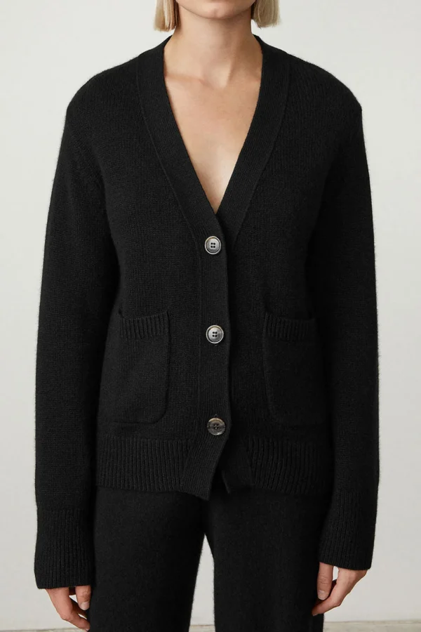 Lisa Yang Strickjacken<Cardigan Danni in Schwarz