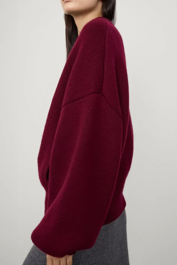 Lisa Yang Strickjacken<Cardigan Kirsti in Deep Plum