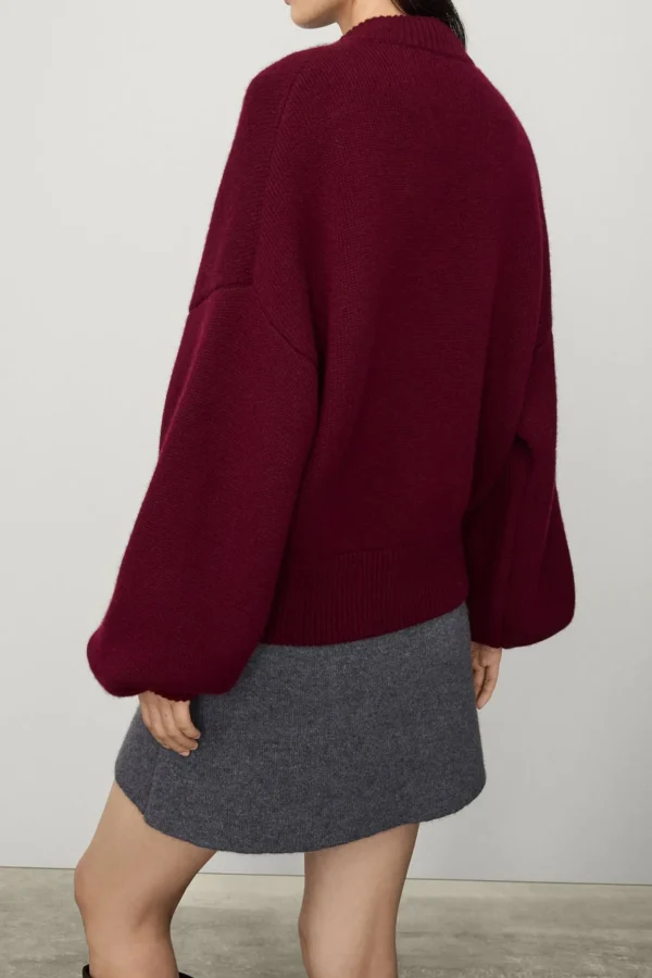 Lisa Yang Strickjacken<Cardigan Kirsti in Deep Plum