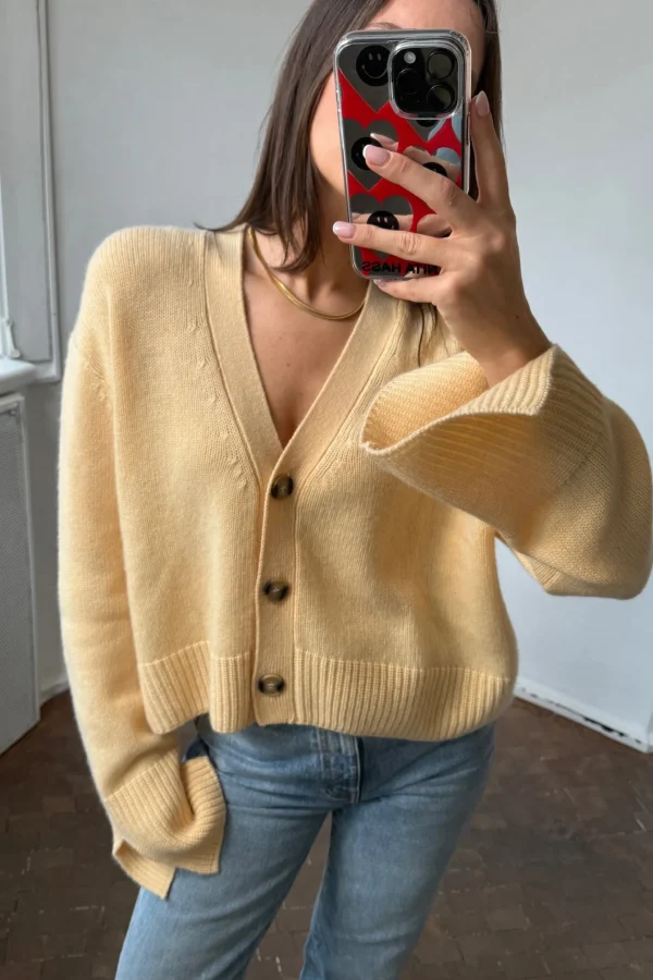 Ladneri Strickjacken<Cardigan Paix in Buttercream