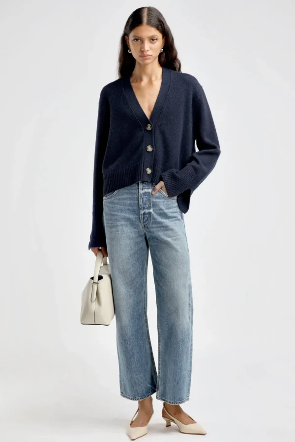 Ladneri Strickjacken<Cardigan Paix in Dark Navy