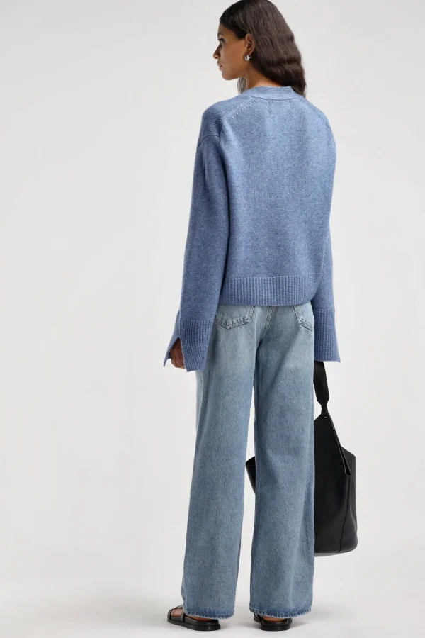 Ladneri Strickjacken<Cardigan Paix in Denim Blue