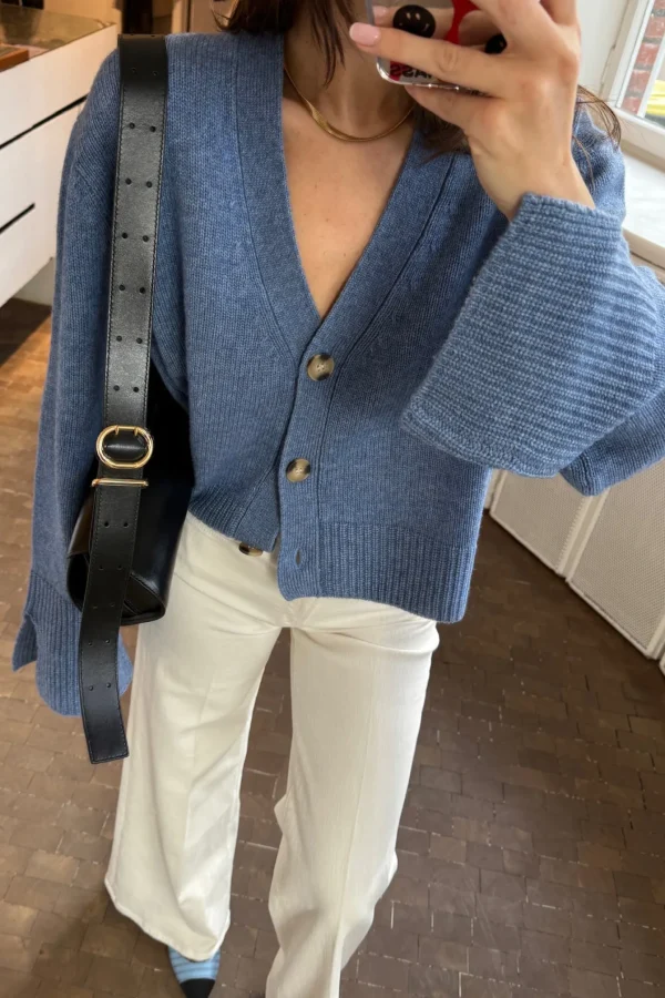 Ladneri Strickjacken<Cardigan Paix in Denim Blue