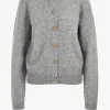 Allude Strickjacken<Cardigan Round Neck in Anthrazit