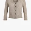 Allude Strickjacken<Cardigan Round Neck in Greige