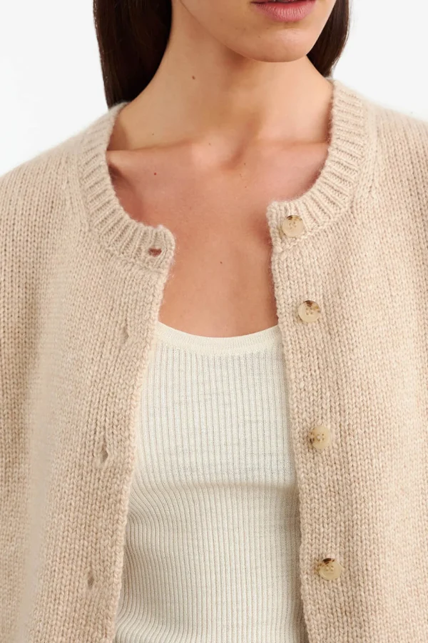 Nili Lotan Strickjacken<Cardigan Saskia in Parchment