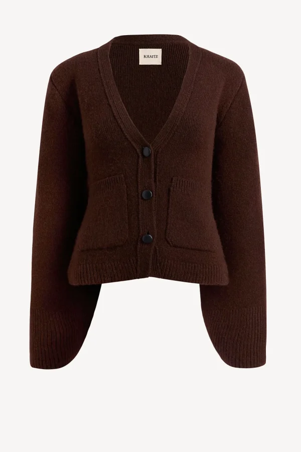 Khaite Strickjacken<Cardigan Scarlet in Rosewood