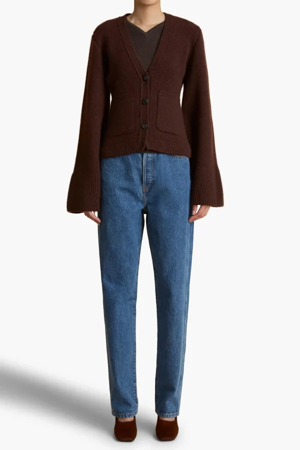 Khaite Strickjacken<Cardigan Scarlet in Rosewood