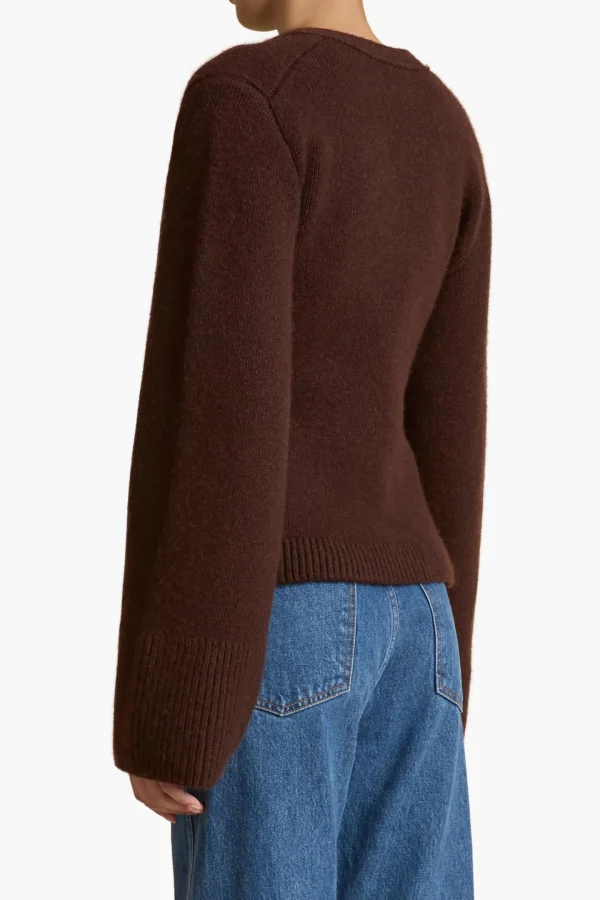 Khaite Strickjacken<Cardigan Scarlet in Rosewood