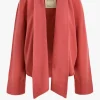 Frenckenberger Strickjacken<Cardigan Short Cross in Old Pink